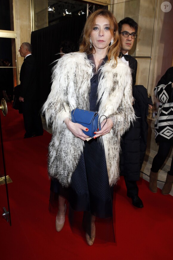 Sylvie Testud - Arrivées Intérieur - 40ème cérémonie des César au théâtre du Châtelet à Paris, le 20 février 2015.