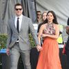 Olivia Munn et son petit-ami Aaron Rodgers arrive à la soirée "Film Independent Spirit Awards" à Santa Monica le 21 février 2015. 