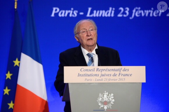Le président du Crif Roger Cukierman au 30e dîner annuel du Conseil représentatif des institutions juives de France (Crif) à l'Hôtel Pullman à Paris, le 23 février 2015.