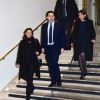 L'avocat Patrick Klugman, la maire de Paris Anne Hidalgo et le PDG de Publicis Group Maurice Lévy au 30e dîner annuel du Conseil représentatif des institutions juives de France (Crif) à l'Hôtel Pullman à Paris, le 23 février 2015.