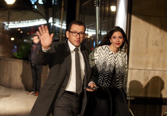 Dany Boon et sa femme Yaël au 30e dîner annuel du Conseil représentatif des institutions juives de France (Crif) à l'Hôtel Pullman à Paris, le 23 février 2015.