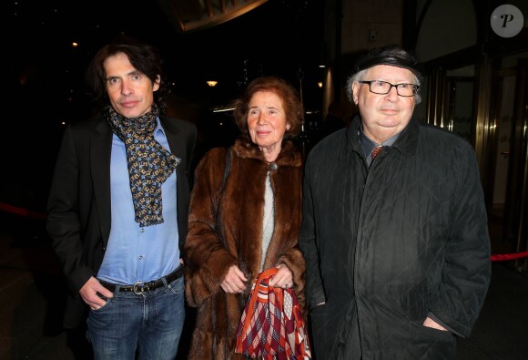 Arno Klarsfeld et ses parents Beate et Serge Klarsfeld au 30e dîner annuel du Conseil représentatif des institutions juives de France (Crif) à l'Hôtel Pullman à Paris, le 23 février 2015.
