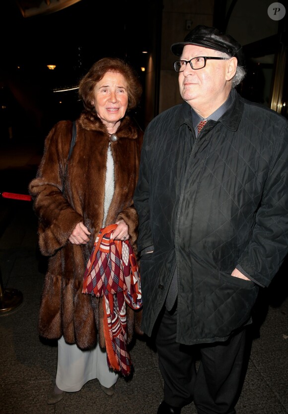 Beate et Serge Klarsfeld au 30e dîner annuel du Conseil représentatif des institutions juives de France (Crif) à l'Hôtel Pullman à Paris, le 23 février 2015.