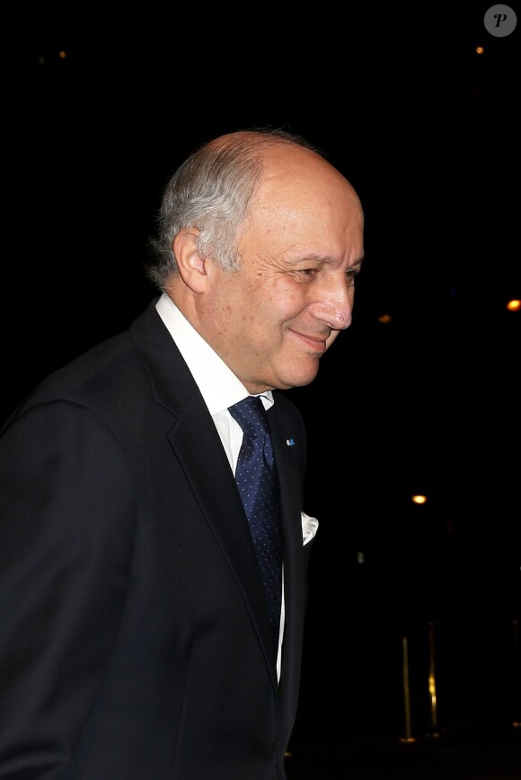 Laurent Fabius au 30e dîner annuel du Conseil représentatif des institutions juives de France (Crif) à l'Hôtel Pullman à Paris, le 23 février 2015.