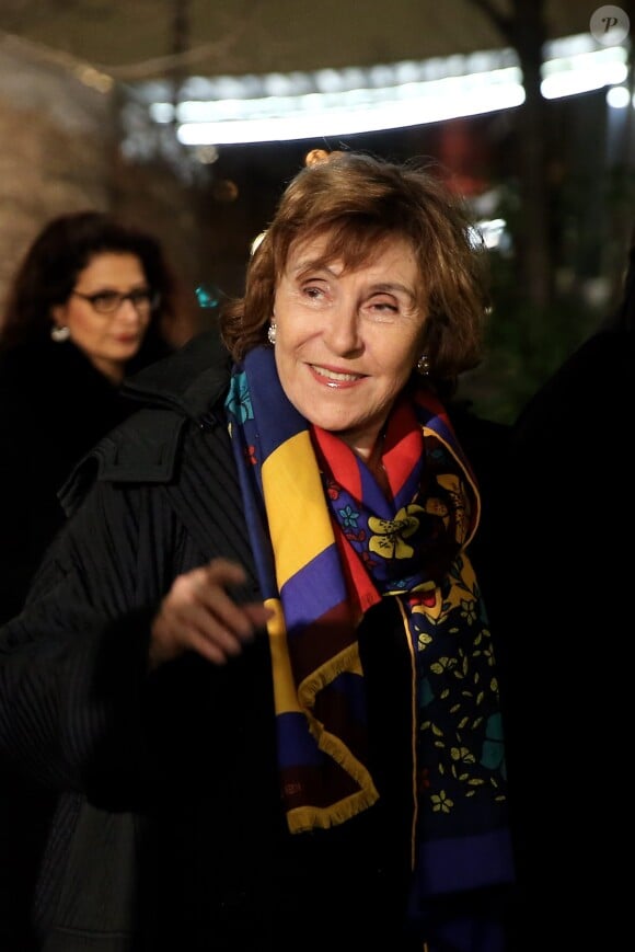 Edith Cresson au 30e dîner annuel du Conseil représentatif des institutions juives de France (Crif) à l'Hôtel Pullman à Paris, le 23 février 2015.
