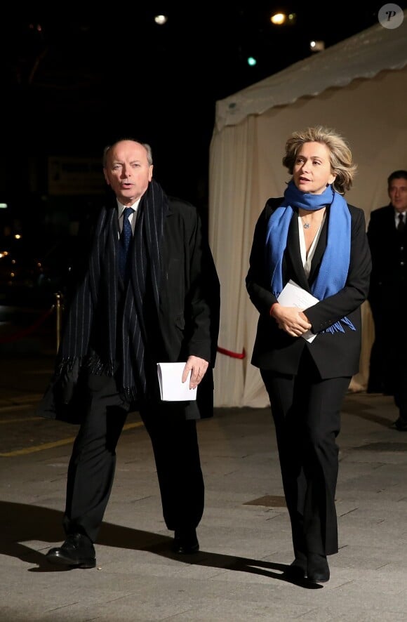 Jacques Toubon et Valérie Pécresse au 30e dîner annuel du Conseil représentatif des institutions juives de France (Crif) à l'Hôtel Pullman à Paris, le 23 février 2015.