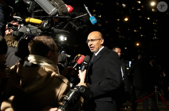 Harlem Désir au 30e dîner annuel du Conseil représentatif des institutions juives de France (Crif) à l'Hôtel Pullman à Paris, le 23 février 2015.