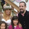 Franck Ribery célèbre la fête de la bière "Oktoberfest" avec sa femme Wahiba et ses enfants Salif, Shakinez et Hizya à Munich en Allemagne le 5 octobre 2014.