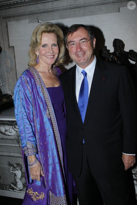 Martin Bouygues et son épouse Melissa lors d'un dîner chez Christies le 13 septembre 2012 à Paris