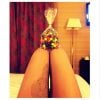 Shy'm et son nouveau tatouage sur la cuisse, le 27 février 2015.