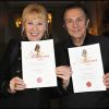 Roland Giraud et Maaike Jansen au déjeuner des nominations des Molières en mars 2011