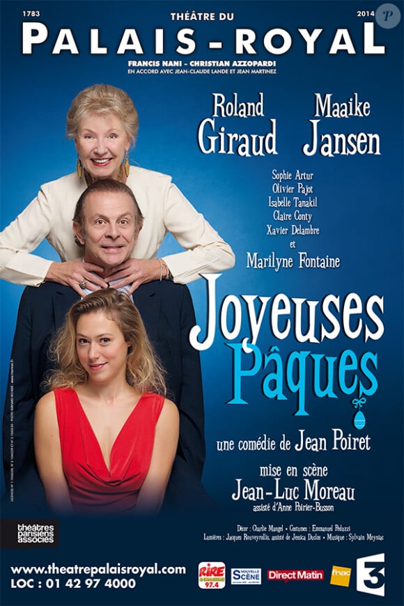 Roland Giraud, Maaike Jansen et Marilyne Fontaine se donnent la réplique dans Joyeuses Pâques, dans une mise en scène de Jean-Luc Moreau.