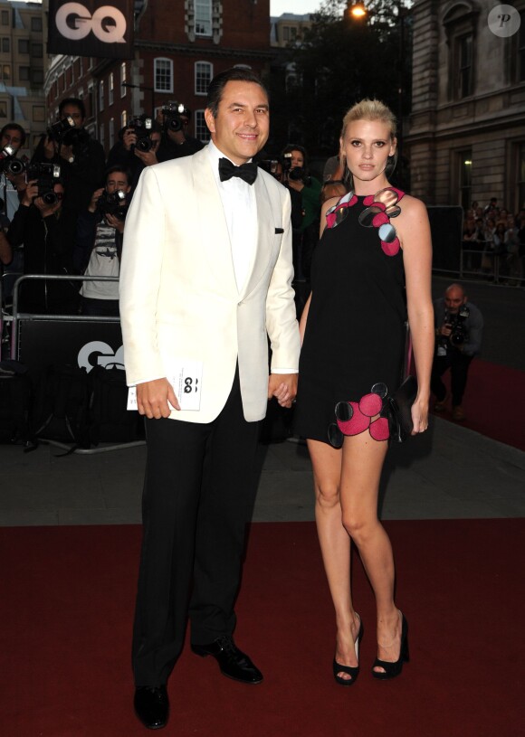 David Walliams et sa femme Lara Stone - Soirée "GQ Men of the Year Awards 2014" à Londres, le 2 septembre 2014.