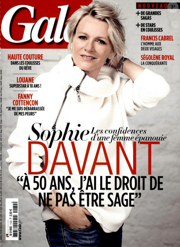 Sophie Davant en couverture de Gala, le 4 mars 2015
