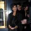 Kris Jenner et sa fille Kendall Jenner quittent le restaurant Lapérouse à l'issue du dîner Balmain. Paris, le 5 mars 2015.