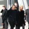Kanye West et Kim Kardashian quittent la fondation Louis Vuitton à Paris, le 5 mars 2015.