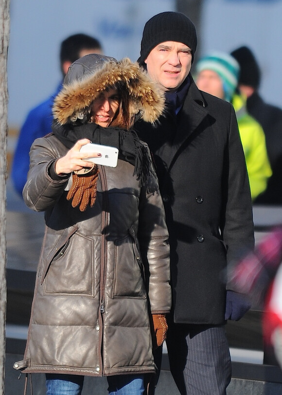 Arnaud Montebourg et sa compagne Aurélie Filippetti visitent le Mémorial du 11 septembre à New York le samedi 22 septembre 2015.