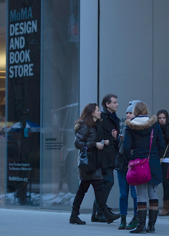 Aurélie Filippetti et Arnaud Montebourg visitent le MoMA à New York le 19 février 2015.