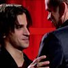 Raphaël, le fils d'Hélène Ségara, dans la saison 2 de The Voice. Lors de son passage, aucun juré ne s'est retourné. Triste, elle estime que son fils a totalement perdu ses moyens sur scène. Emisssion 50 mn inside sur TF1, le 8 mars 2015. 