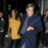 George Clooney et sa femme Amal Clooney sont allés diner à New York, le 7 mars 2015.