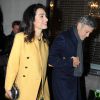 George Clooney et sa femme Amal Clooney sont allés diner à New York, le 7 mars 2015.