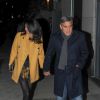 George Clooney et sa femme Amal Clooney sont allés diner à New York, le 7 mars 2015.