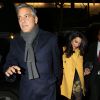 George Clooney et son épouse Amal Alamuddin sont allés diner à New York, le 7 mars 2015.
