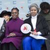 Chirlane McCray, Leymah Roberta Gbowee à la marche pour l'égalité des genres et les droits des femmes à New York, le 8 mars 2015