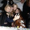 Gigi Hadid, Doutzen Kroes, Lily Donaldson et Carine Roitfeld lors de la soirée Samsung à Paris le 7 mars 2015