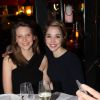 Exclusif - Joséphine Japy et Alice Isaaz - Soirée des jeunes espoirs du cinéma français avec un dîner au restaurant La Petite Maison de Nicole suivi d'une soirée au Queen à Paris, le 6 mars 2015.