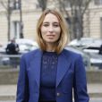  Alexandra Golovanoff arrive au Conseil &Eacute;conomique et Social pour assister au d&eacute;fil&eacute; Miu Miu automne-hiver 2015-2016. Paris, le 11 mars 2015. 