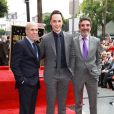  Jim Parsons, Jeffrey Katzenberg, Chuck Lorre - Jim Parsons re&ccedil;oit son &eacute;toile sur Hollywood Walk of Fame, le 10 mars 2015 