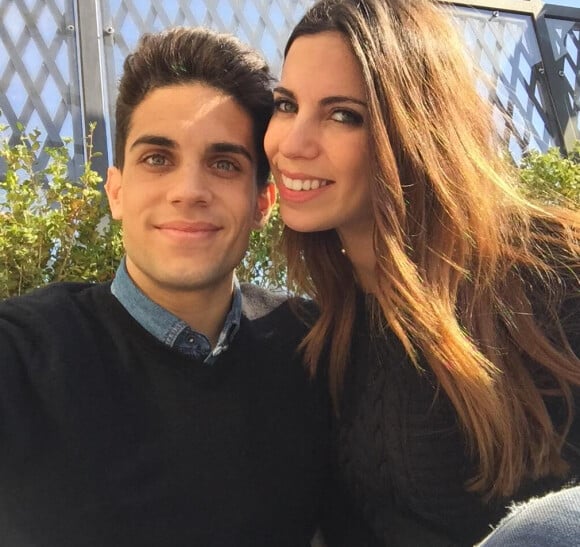 Marc Bartra et sa compagne Melissa Jimenez - mars 2015