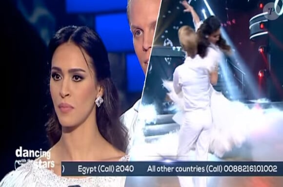 Leila danse une valse lors du troisième prime de la version libanaise de Danse avec les stars. Le 15 mars 2015.