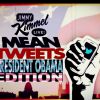 Barack Obama lit des tweets assassins sur le plateau de Jimmy Kimmel, le 12 mars 2015.