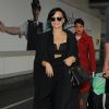 Demi Lovato arrive à l'aéroport de Heathrow à Londres, le 11 novembre 2014 