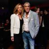 Samy Naceri et sa compagne Audrey lors d'une soirée à la Maison Blanche pour marquer la première de l'émission Léa et la Smala, le 14 mars 2015 à Paris
