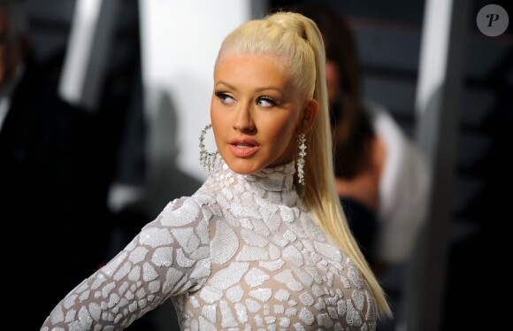 Christina Aguilera à la soirée "Vanity Fair Oscar Party" à Hollywood. Le 22 février 2015.