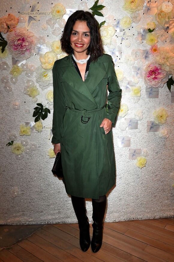 Laurence Roustandjee au lancement de la collection printemps-été 2015 de Rowena Forrest à la galerie Nabokov, à Paris, le 19 mars 2015 