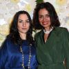 Rowena Forrest et Laurence Roustandjee au lancement de la collection printemps-été 2015 de Rowena Forrest à la galerie Nabokov, à Paris, le 19 mars 2015 