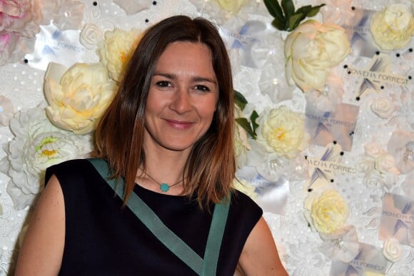 Emmanuelle Boidron au lancement de la collection printemps-été 2015 de Rowena Forrest à la galerie Nabokov, à Paris, le 19 mars 2015 