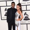 Big Sean et sa petite-amie Ariana Grande à la 57ème soirée annuelle des Grammy Awards au Staples Center à Los Angeles, le 8 février 2015.  