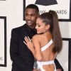 Big Sean et sa petite-amie Ariana Grande lors de la 57ème soirée annuelle des Grammy Awards au Staples Center à Los Angeles, le 8 février 2015. 