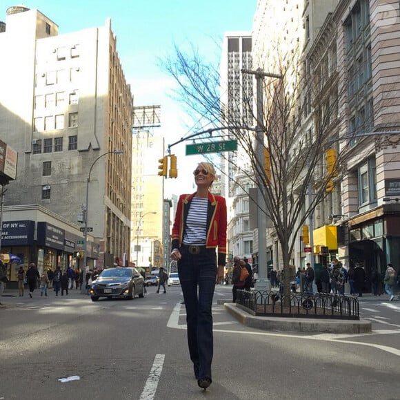 Laeticia Hallyday à New York pour son 40e anniveraire, mars 2015.