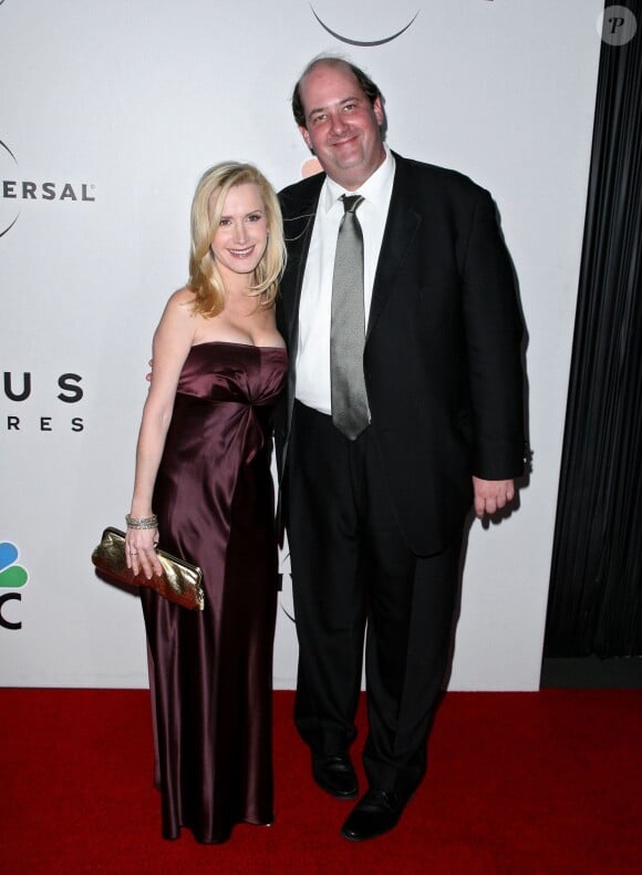 Angela Kinsey et Brian Baumgartner aux Golden Globe Awards 2009.