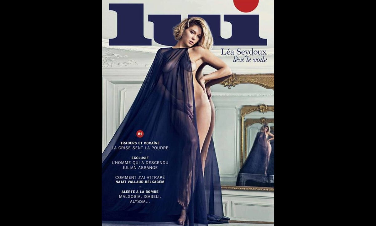 Photo : Le premier nouveau numéro du magazine Lui depuis son relancement,  avec Léa Seydoux nue en couverture - Purepeople