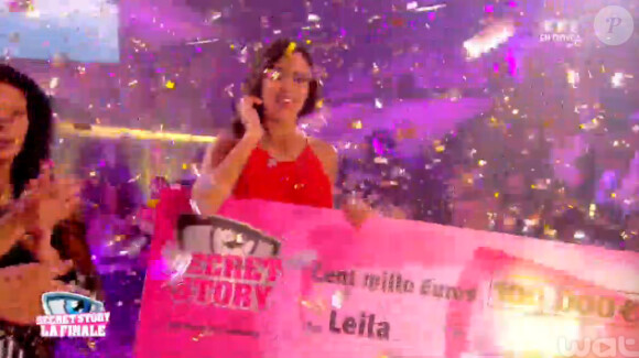 La belle Leila grande gagnante de Secret Story 8 dans la finale de Secret Story 8, le vendredi 26 septembre 2014, sur TF1