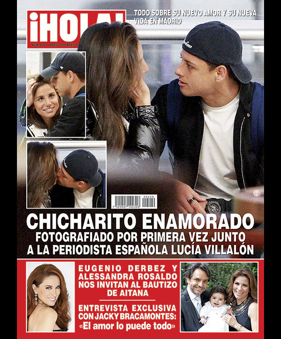Lucia Villalon et Javier Hernandez amoureux en couverture du magazine "Hola" - avril 2015