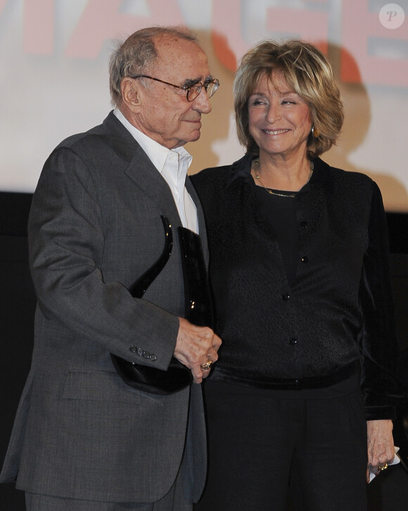 Claude Brasseur et Danièle Thompson au 7e Festival International du Film Policier à Beaune, le 26 mars 2015.