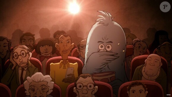 Image du clip "Carmen" de Stromae, réalisé par Sylvain Chomet. Ecrit par Sylvain Chomet et Orelsan. Avril 2015.